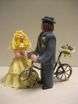 Couple and bicycle
